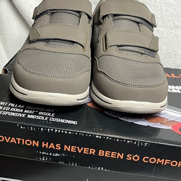 SKECHERS NIB MEN'S GO WALK 5 WISTFUL DUAL STRAP 11 Extra Wide 55515EWW SHOES - Picture 5 of 11